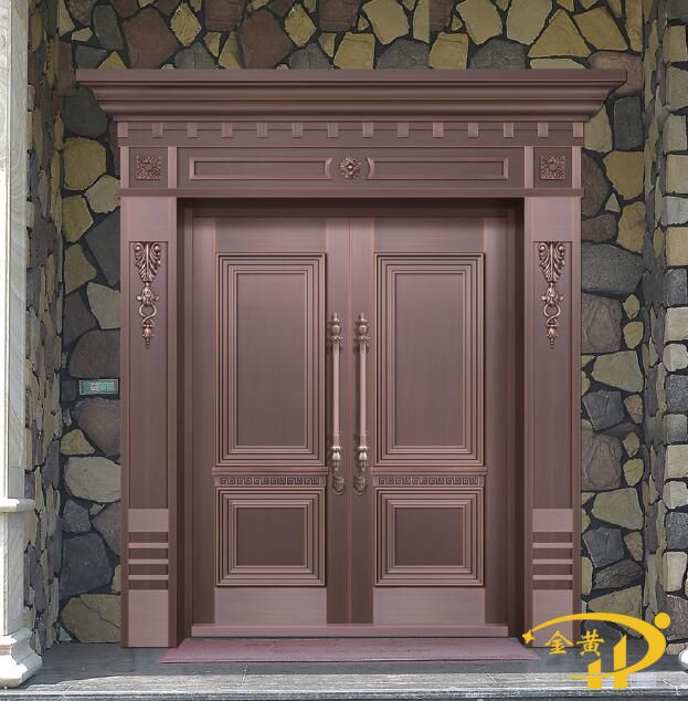 金黃銅門(mén)廠家解說(shuō)別墅銅門(mén)的油漆工藝